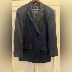 Joseph & Feiss Gold Two Button Wool Black Blazer and trousers Men's Sz. 46 Long